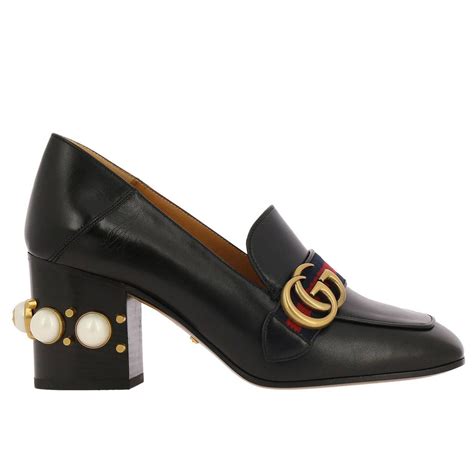 gucci black ribbon shoe|black Gucci shoes for women.